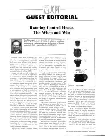 Guest Editorial - Rotating Control Heads: The When and Why Page 1