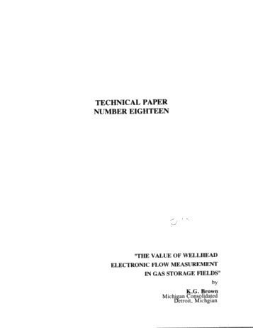 The Value of Wellhead Electronic Flow Measurement in Gas Storage Fields Page 1