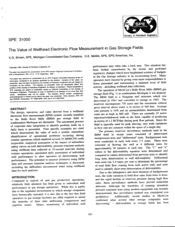 The Value of Wellhead Electronic Flow Measurement in Gas Storage Fields Page 1