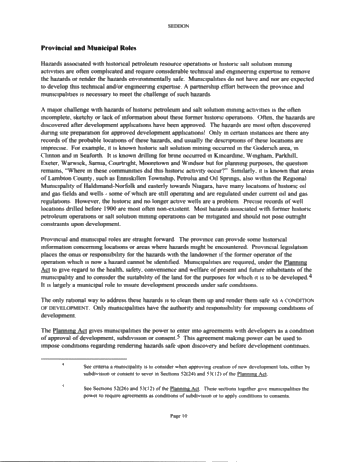 The New Planning Environment: What it Means to Petroleum Resources and Municipalities Page 10