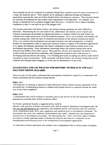 The New Planning Environment: What it Means to Petroleum Resources and Municipalities Page 12