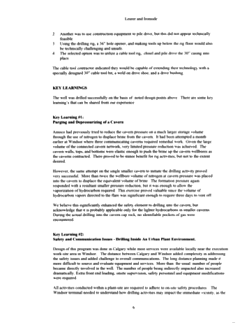 Key Learnings of a Cavern Entry Well Page 6