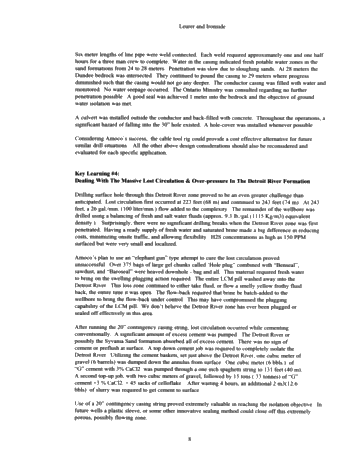 Key Learnings of a Cavern Entry Well Page 8