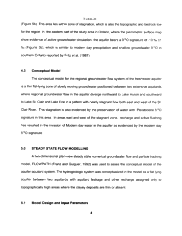 Hydrogeology of the Regional Freshwater Aquifer Lambton County, Southwestern Ontario Page 5