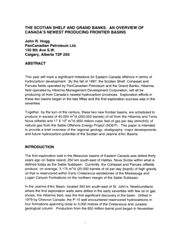 The Scotian Shelf and Grand Banks: An Overview of Canada's Newest Producing Frontiers Basins Page 1