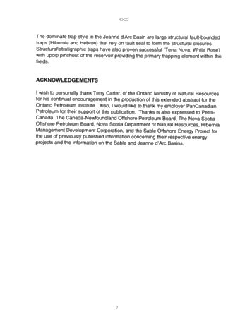 The Scotian Shelf and Grand Banks: An Overview of Canada's Newest Producing Frontiers Basins Page 7