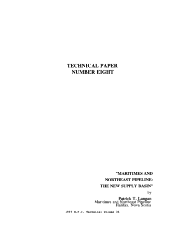 Maritimes and Northeast Pipeline: The New Supply Basin Page 1