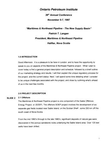 Maritimes and Northeast Pipeline: The New Supply Basin Page 1