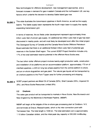 Maritimes and Northeast Pipeline: The New Supply Basin Page 2