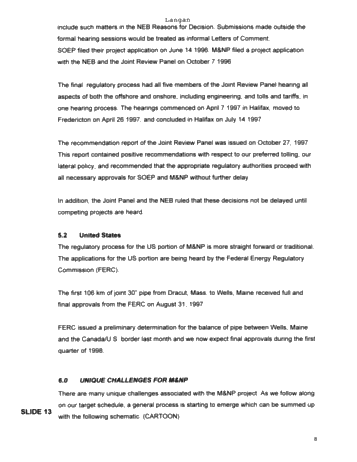Maritimes and Northeast Pipeline: The New Supply Basin Page 8