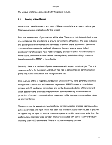 Maritimes and Northeast Pipeline: The New Supply Basin Page 9
