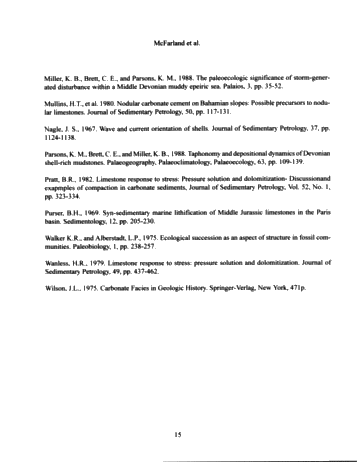 Sedimentology of Storm-Generated Shell Beds From the Verulam Formation (Ordovician) at Lakefield and Gamesbridge Quarries, Southern Ontario, Canada Page 15