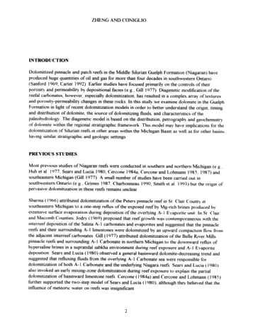 Dolomitization in the Guelph Formation, Southwestern Ontario Page 2