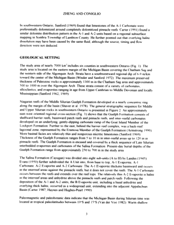 Dolomitization in the Guelph Formation, Southwestern Ontario Page 3