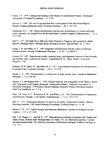 Dolomitization in the Guelph Formation, Southwestern Ontario Page 16