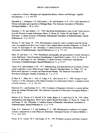 Dolomitization in the Guelph Formation, Southwestern Ontario Page 18