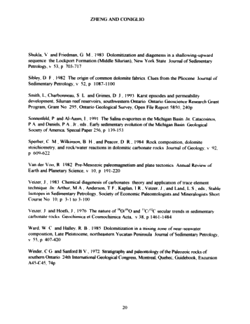 Dolomitization in the Guelph Formation, Southwestern Ontario Page 20