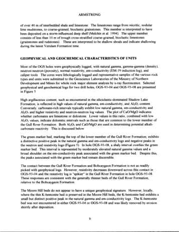 The Ordovician of South-Central Ontario: Highlights of Ontario Geological Survey Regional Mapping Project Page 6