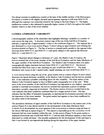 The Ordovician of South-Central Ontario: Highlights of Ontario Geological Survey Regional Mapping Project Page 7