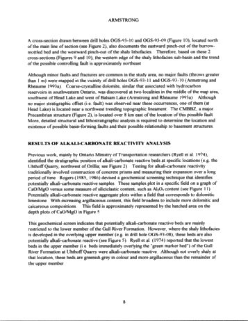 The Ordovician of South-Central Ontario: Highlights of Ontario Geological Survey Regional Mapping Project Page 8
