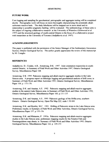 The Ordovician of South-Central Ontario: Highlights of Ontario Geological Survey Regional Mapping Project Page 9