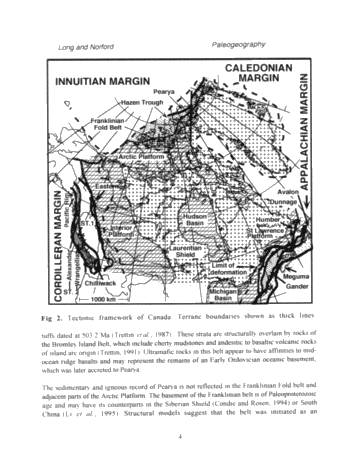 Following Coastlines: the Paleogeography of Canada From the Late Precambrian to the Early Ordovician Page 4