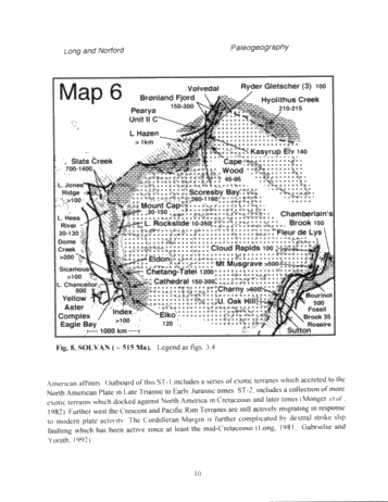 Following Coastlines: the Paleogeography of Canada From the Late Precambrian to the Early Ordovician Page 10