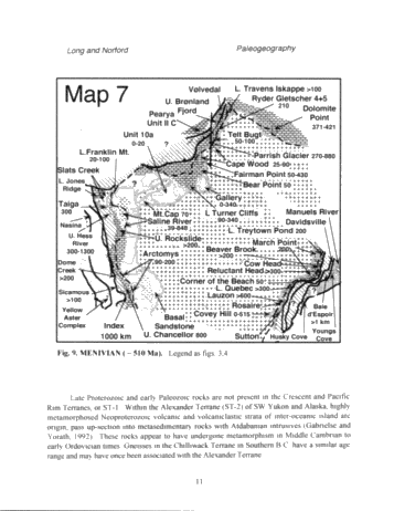 Following Coastlines: the Paleogeography of Canada From the Late Precambrian to the Early Ordovician Page 11