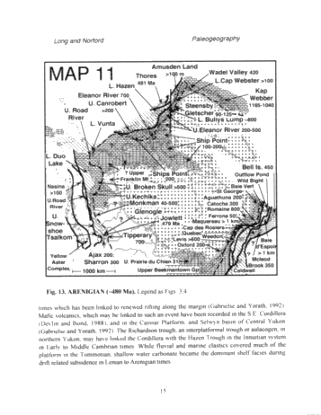 Following Coastlines: the Paleogeography of Canada From the Late Precambrian to the Early Ordovician Page 15