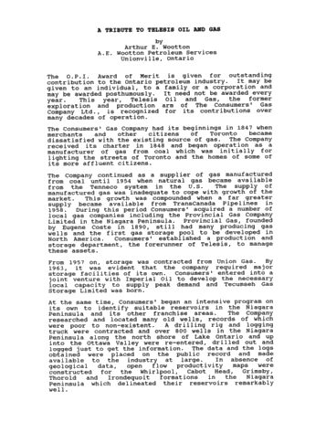 A Tribute to Telesis Oil and Gas Award of Merit Page 1