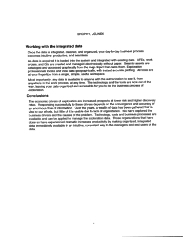 Seismic Data Management Page 6
