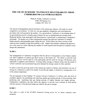 The Use of 3D Seismic to Enhance Deliverability From Underground Gas Storage Reefs Page 1
