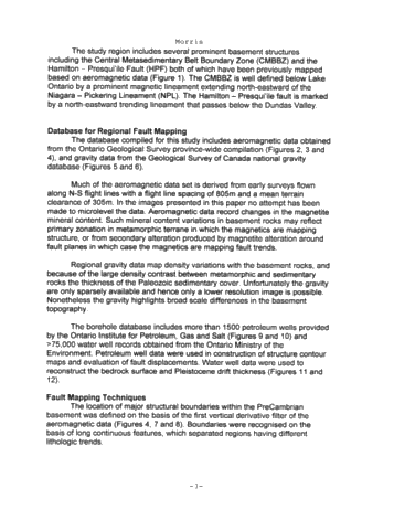 Pre-Cambrian Basement Control of Paleozoic Fault Patterns: A Preliminary Assessment Page 3