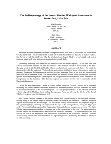 Sedimentology of the Lower Silurian Whirlpool Sandstone in Subsurface, Lake Erie Page 1