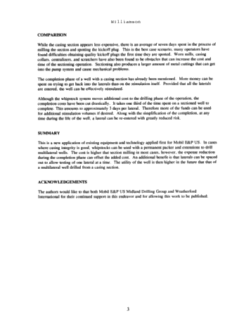 Improving Re-entry in Multilateral Horizontal Wells Page 3
