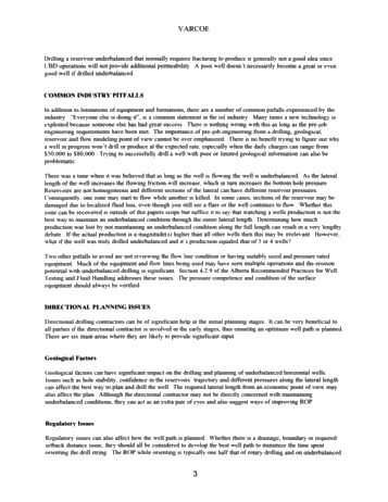 Planning to Drill Underbalanced Horizontal Wells Page 3