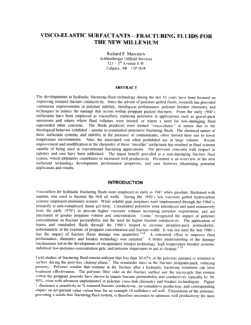 Visco-Elastic Surfactants - Fracturing Fluids for the New Millenium Page 1