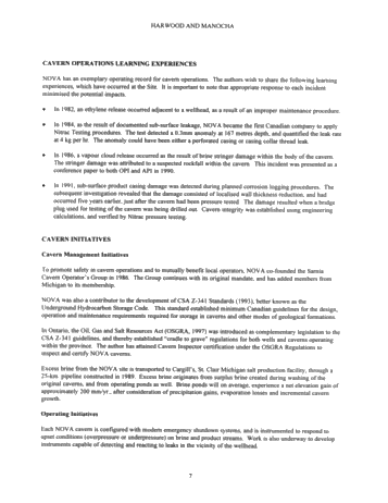 Twenty-five Years of Cavern Storage Page 7