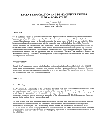 Recent Exploration and Development Trends in New York State Page 1