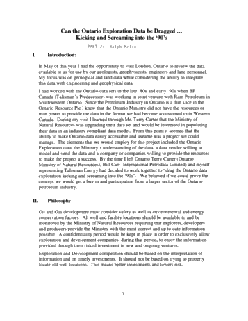 Can the Ontario Exploration Data be Dragged....Kicking and Screaming into the 90's? Page 14