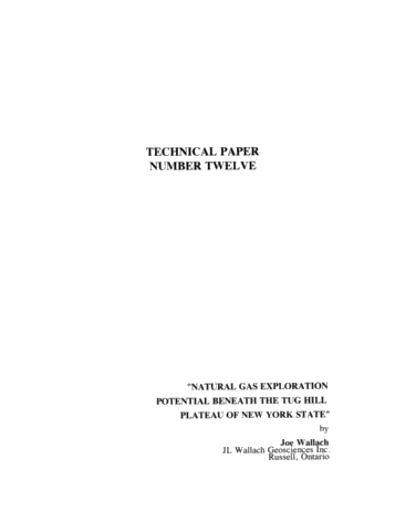 Natural Gas Exploration Potential Beneath The Tug Hill Plateau of New York State Page 1