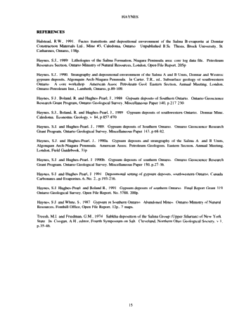 Vertical and Lateral Evaporitic Facies Changes Within The Salina Formation Page 15