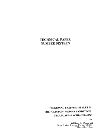 egional Trapping Styles in The "Clinton Medina Sandstone Group, Appalachian Basin Page 1