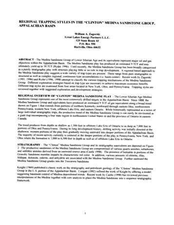 egional Trapping Styles in The "Clinton Medina Sandstone Group, Appalachian Basin Page 1