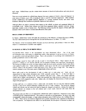 Alternatives for Brine Spill Reclamation Page 2