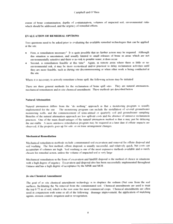 Alternatives for Brine Spill Reclamation Page 4