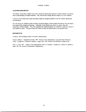 Megabin 3D Versus Conventional 3D Methods With Examples From The Michigan Basin Page 28