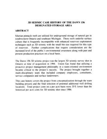 Case History of a 3D Seismic Program, Dawn 156 Designated Storage Pool Page 1