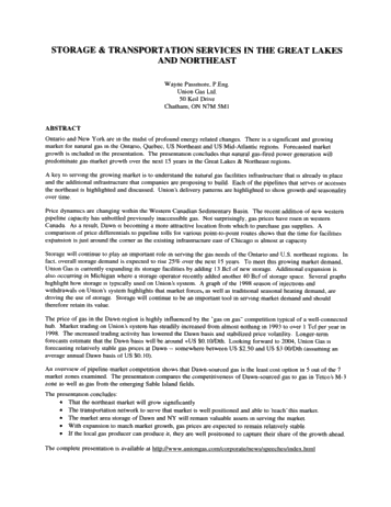 Storage and Transportation Services in The Great Lakes and Northeast Page 1