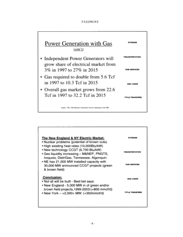 Storage and Transportation Services in The Great Lakes and Northeast Page 6